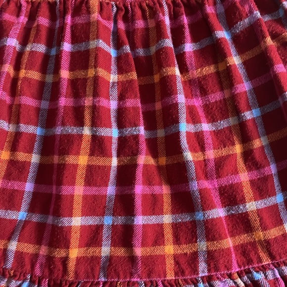 Tucker+Tate Red-Pink-Orange Plaid Flannel Long Sleeve Hooded Dress- 5T - Picture 5 of 11